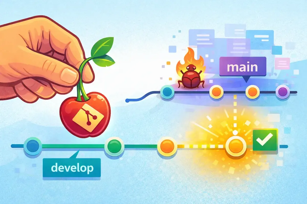 Aprende qué es git cherry-pick, cómo funciona realmente, cuándo usarlo y por qué es una herramienta clave para manejar cambios específicos sin romper tu flujo de trabajo.